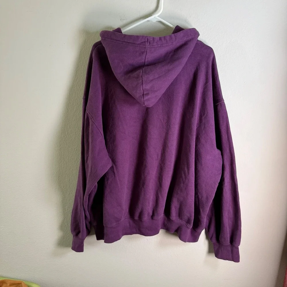 The North Face Mens Purple Pullover Hoodie XXL Embroidered Logo‎ Sweatshirt
